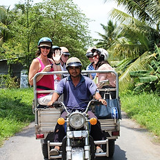 Motor-cart ride in Mekong