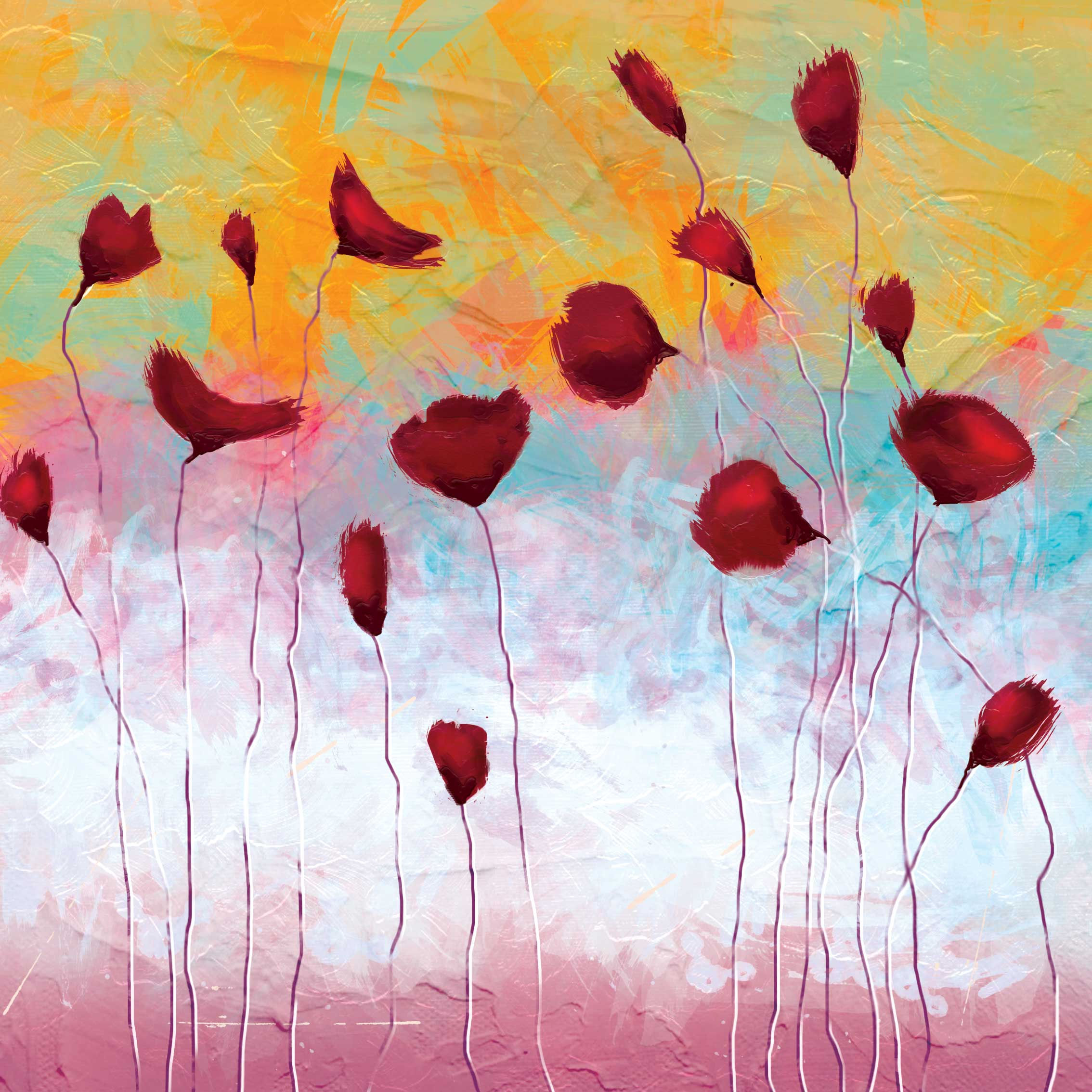 Red Flowers (Square)