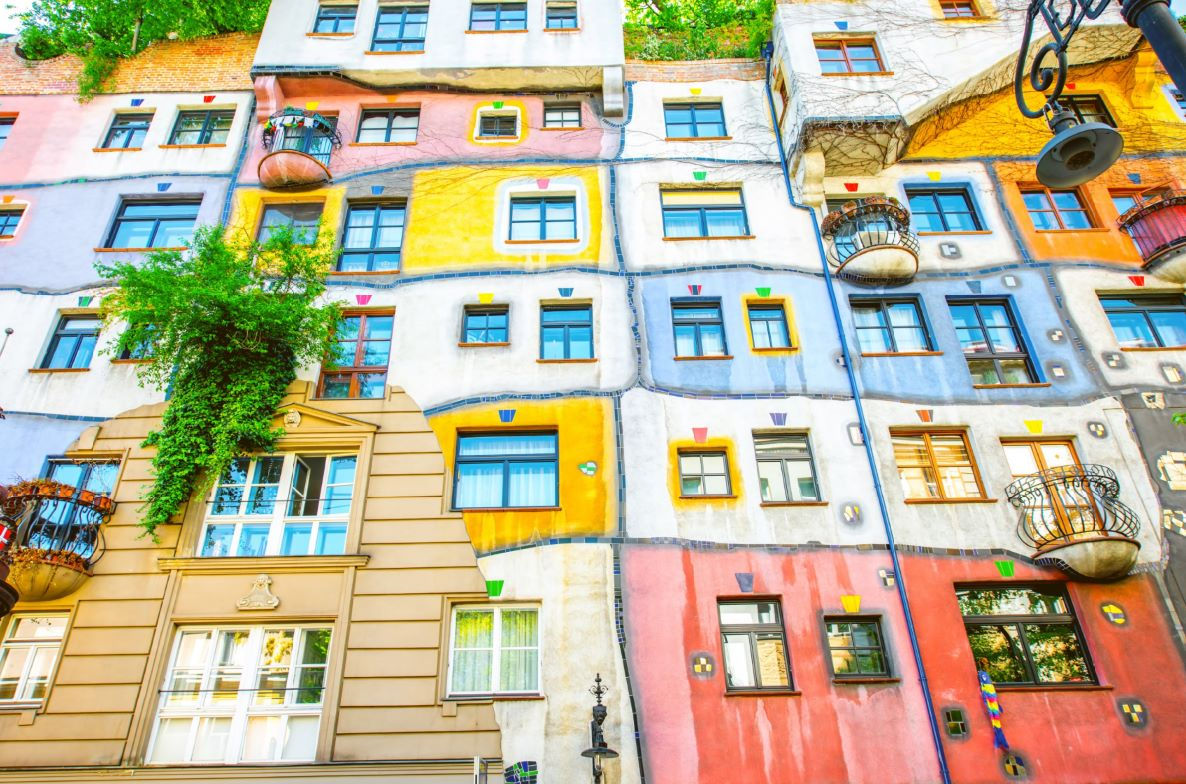 Colourful Apartment House in Vienna named Hundertwasserhaus