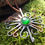 Miniature : Pendentif clou de fer à cheval et agate verte