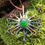 Miniature : Pendentif clou de fer à cheval et agate verte