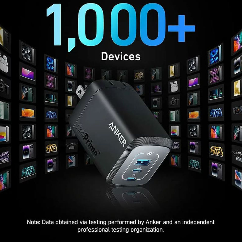 Μικρογραφία: Anker - Wall Charger 737 Prime  - 2 x Type-C, USB, GaN, 100W - Black