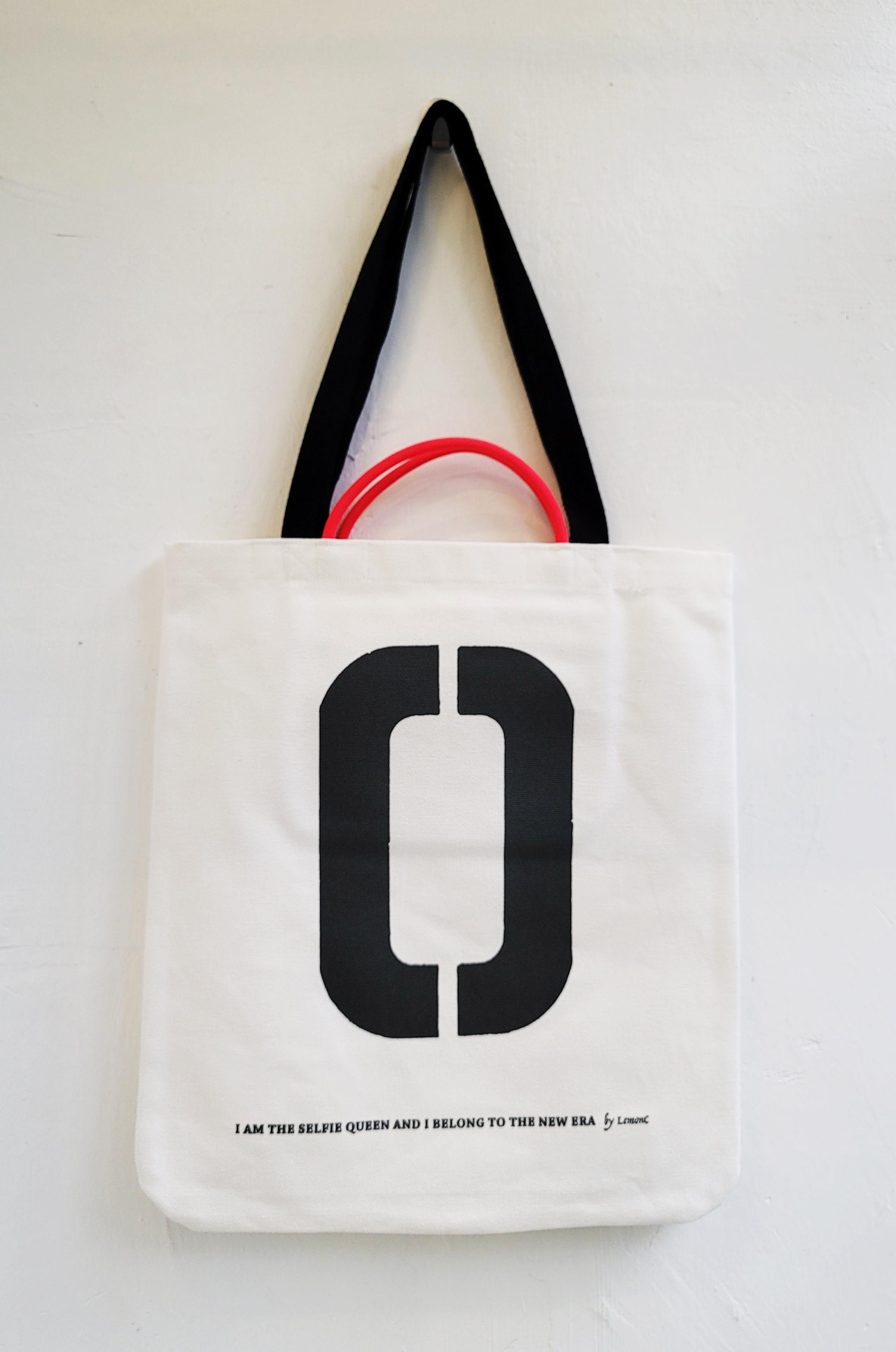 Lemon C school illustration art tote bag