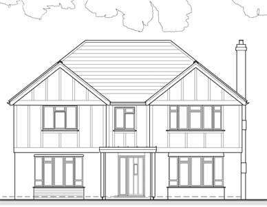 architectural drawing of house building project