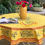 Thumbnail: French Tablecloth Coated 70" Round Yellow Clos des Oliviers