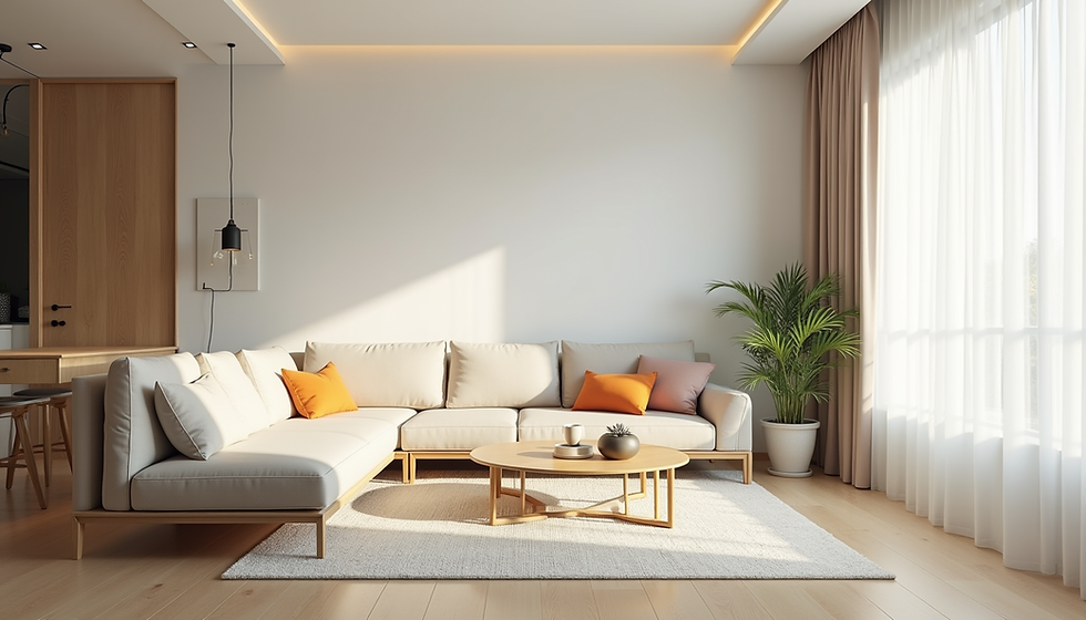 A clean and freshly painted living room in Ang Mo Kio HDB unit after reinstatement
