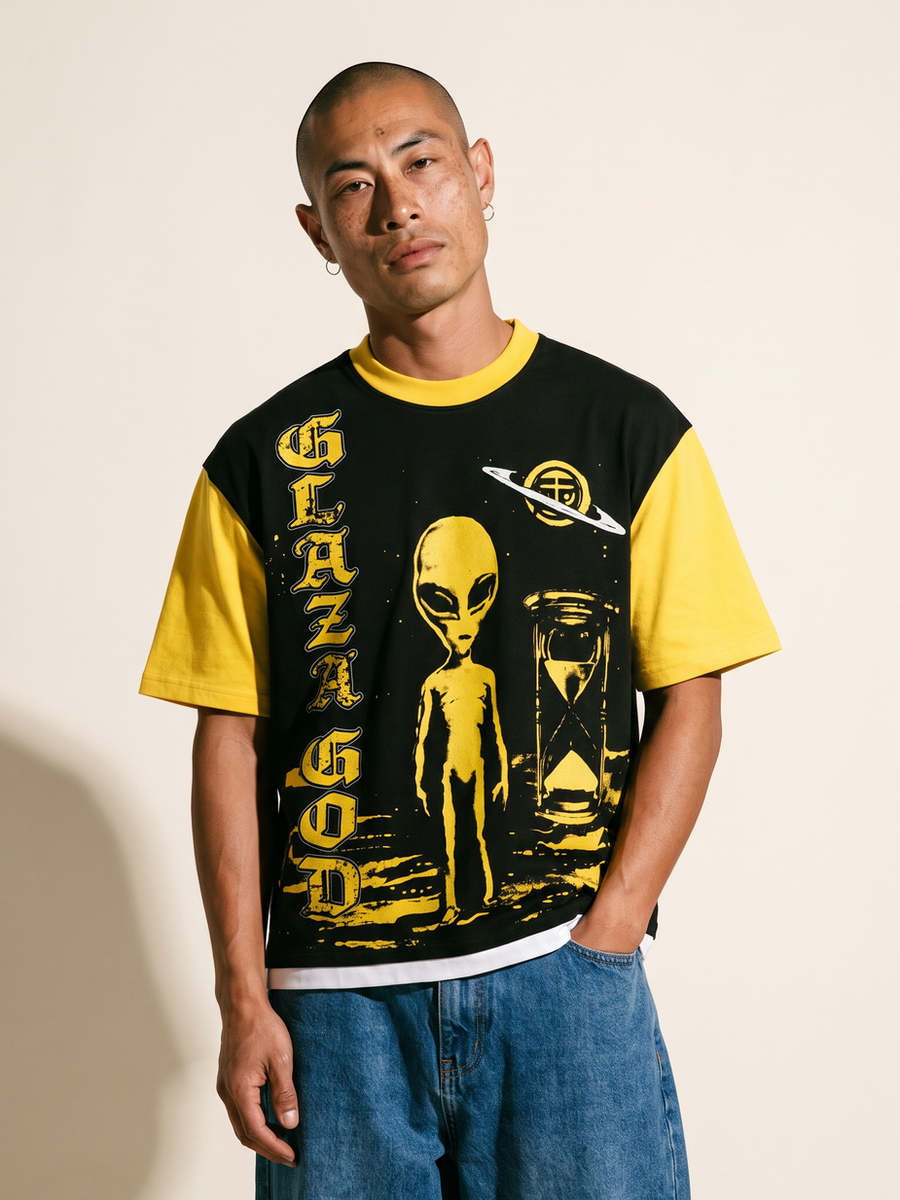 Planet - Acid Wash Oversized Tee- 04 — view 1