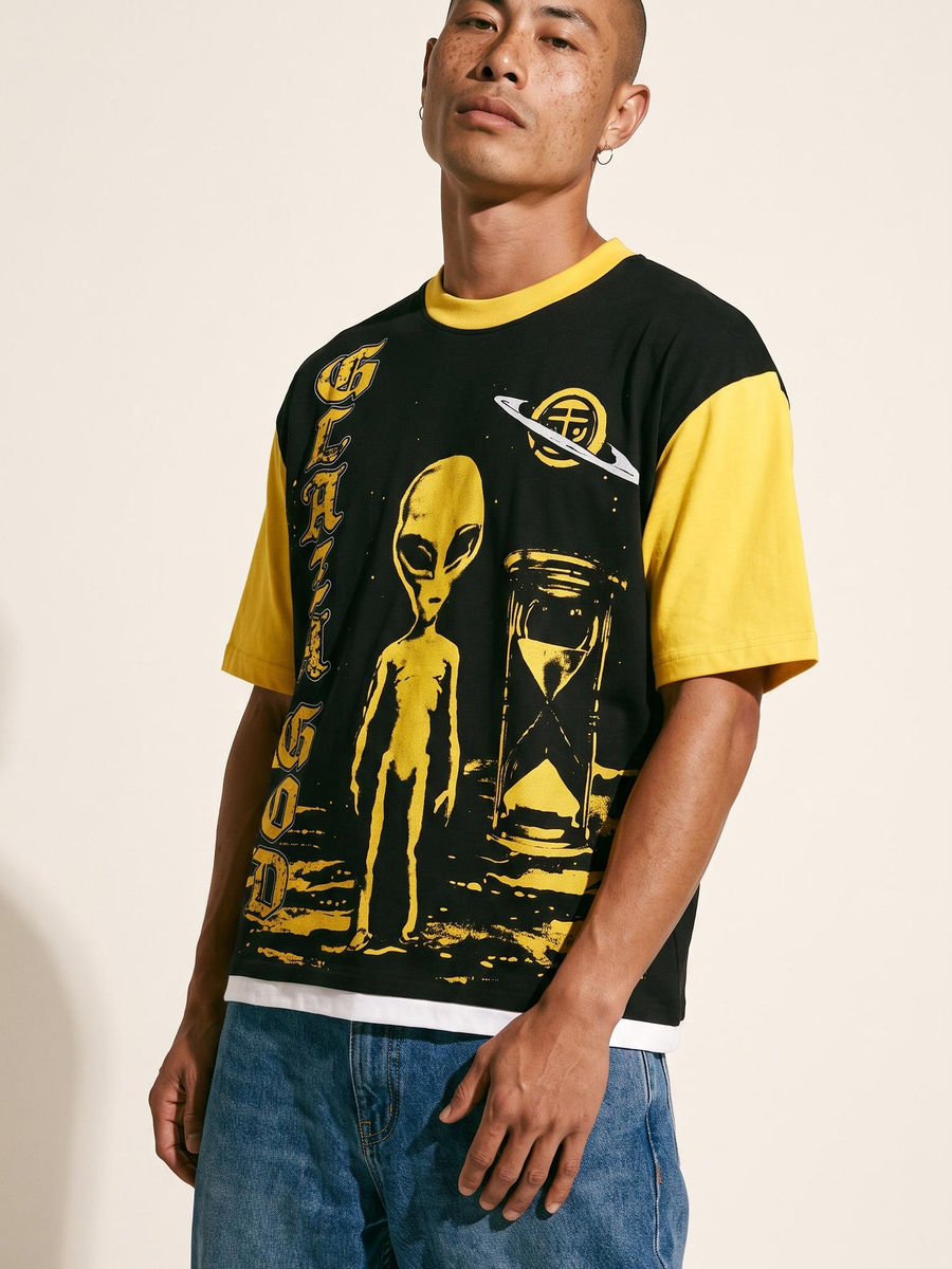 Planet - Acid Wash Oversized Tee- 04 — view 2