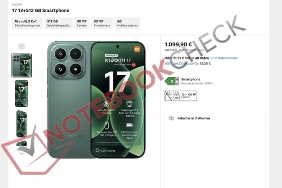 xiaomi 17 fiyat