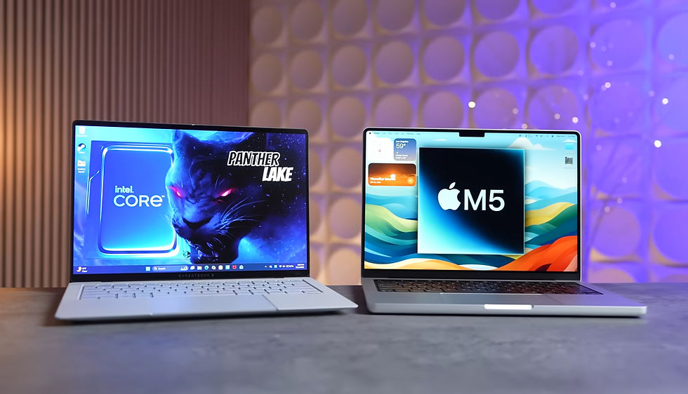 intel panther lake vs apple m5 macbook pro