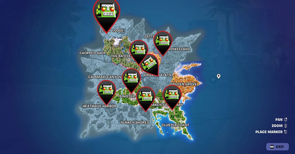 fortnite bölüm 7 sezon 3 kasa konumları img1