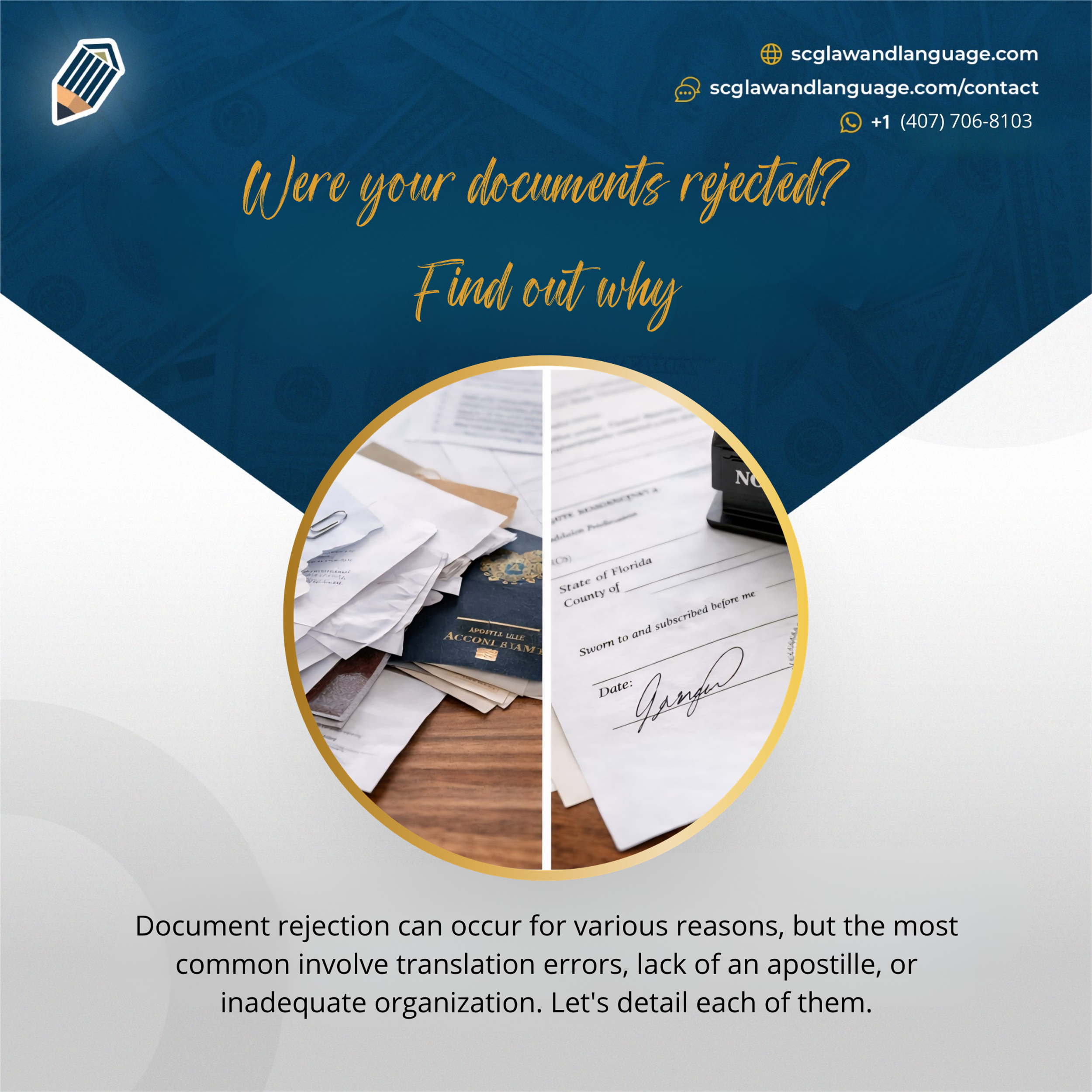 Slashed Out Document Documents rejected? Find out why.