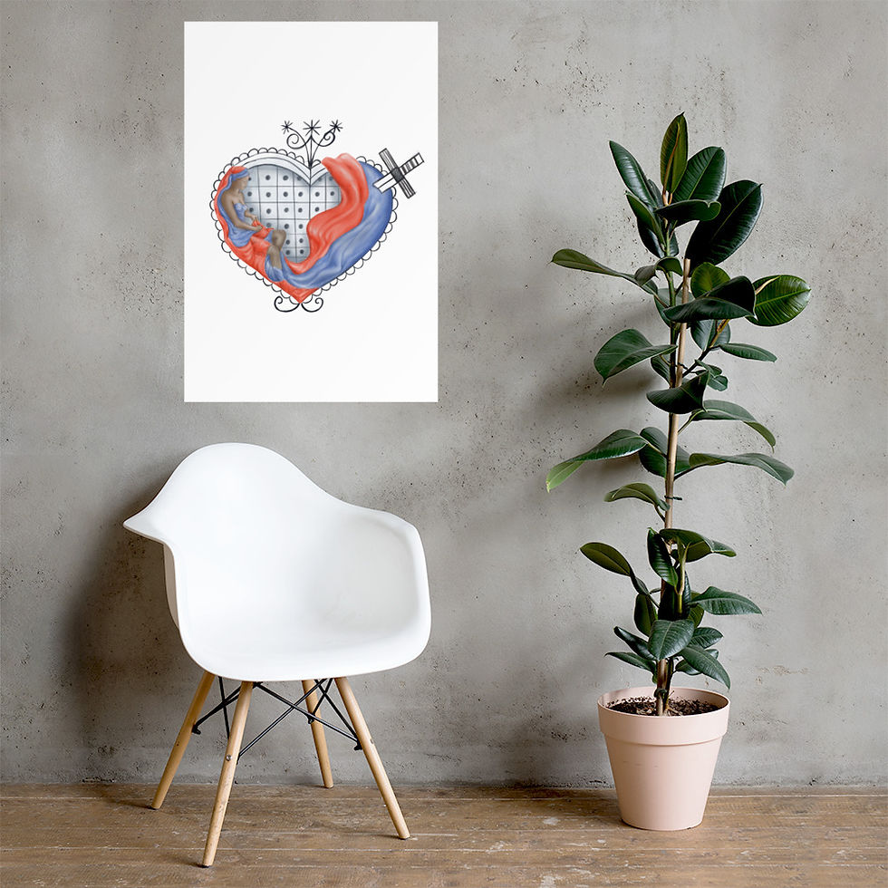 Thumbnail: Haitian Voodoo Vodun Art Vertical Poster