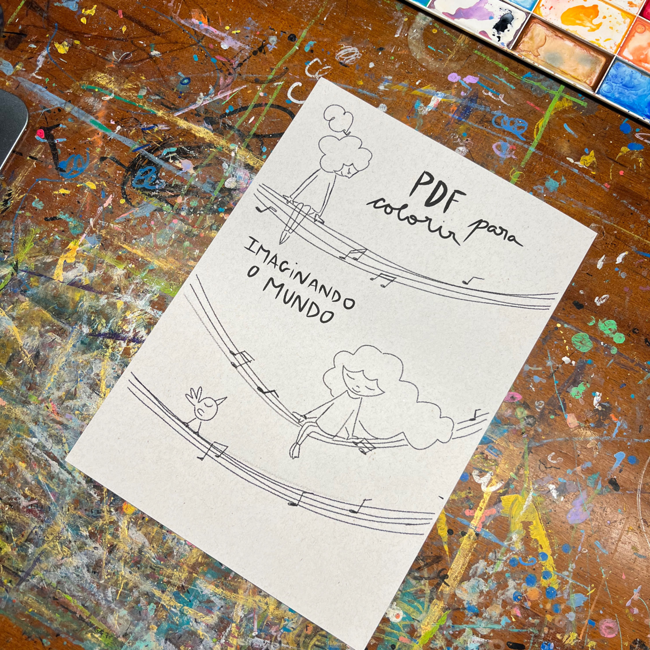 PDF para colorir- Imaginando o Mundo