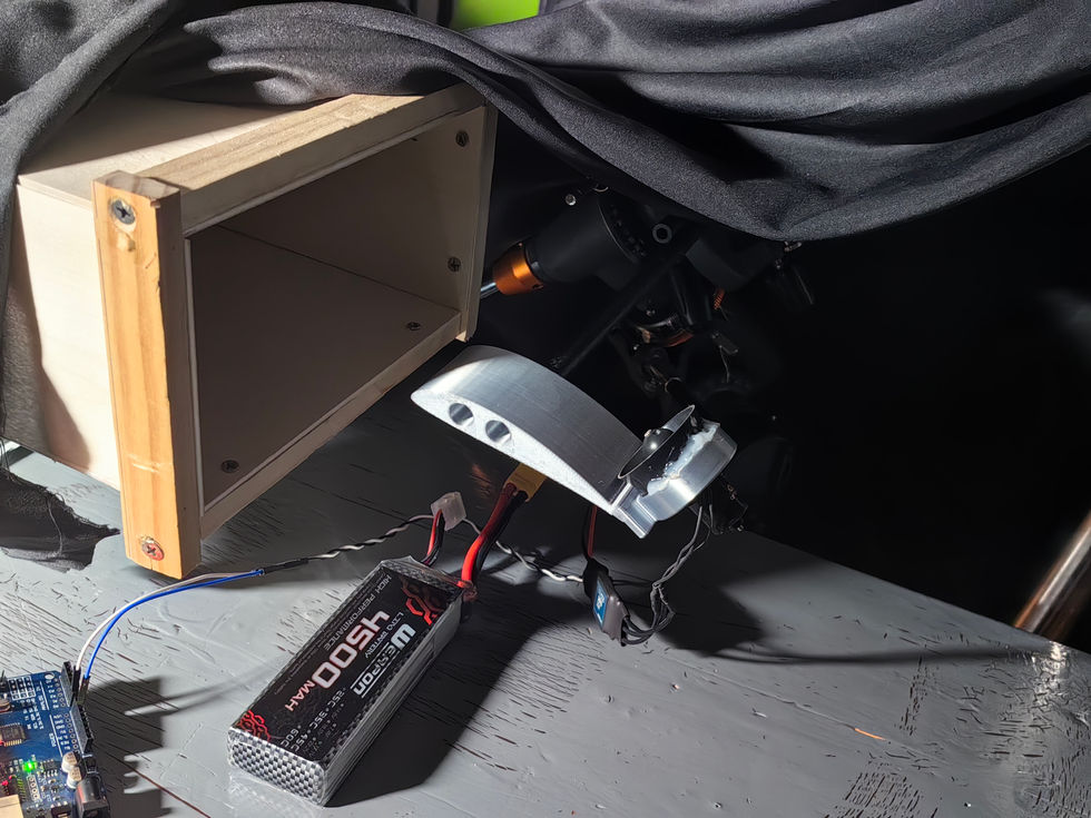 Wind Tunnel test from sideways.