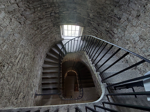 Image of the stairwell inside the jail (photo credit_ Conach Gibson-Feinblum, 2024).heic