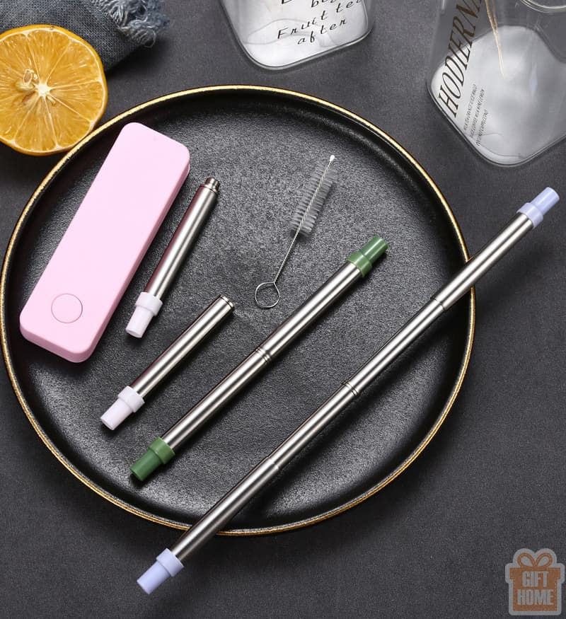 Thumbnail: Stainless steel telescopic straw