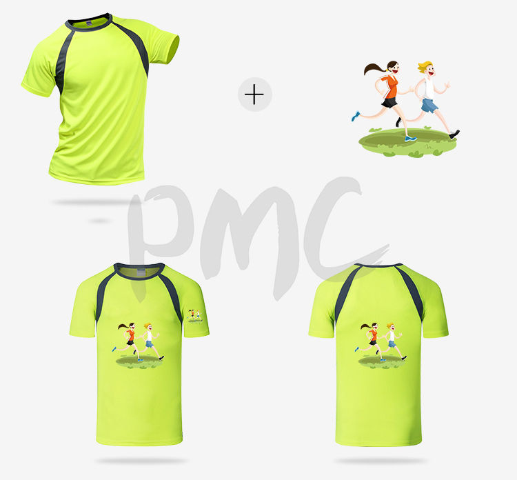 縮圖：速乾純色馬運動跑步短袖T裇