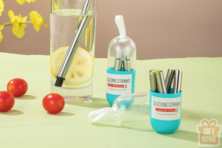 Thumbnail: 304 stainless steel portable straw