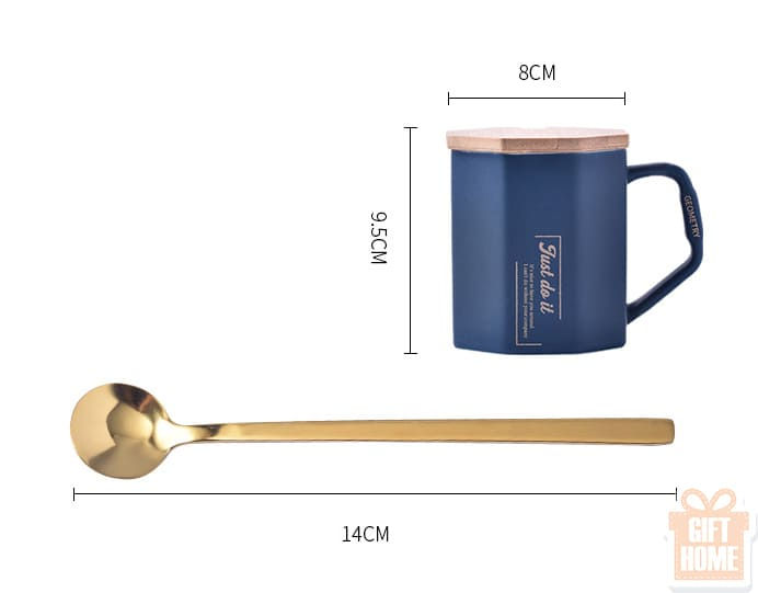 縮圖：創意八角形陶瓷杯