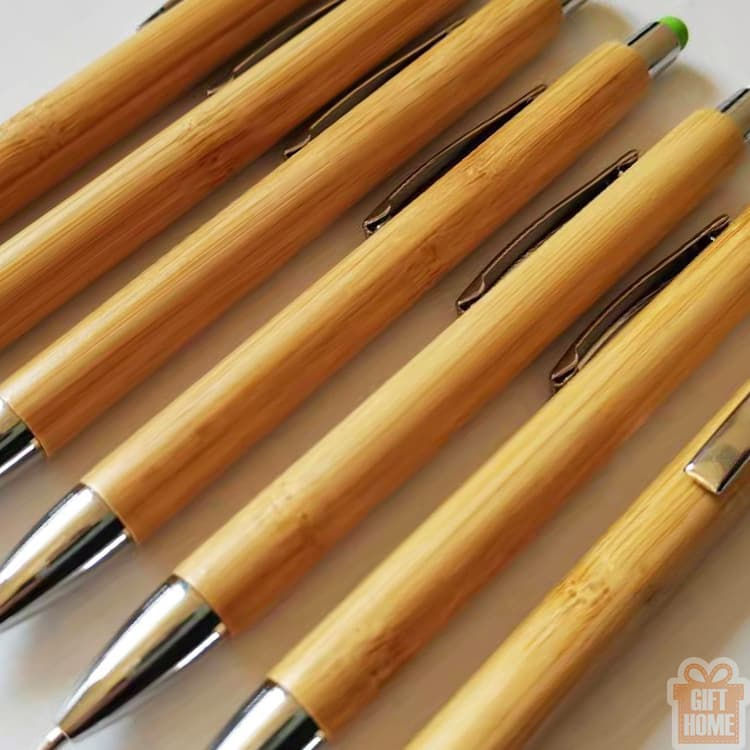 Thumbnail: Bamboo degradable press ball pen