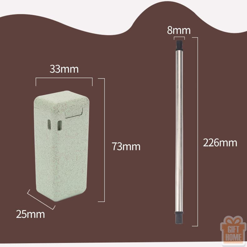 Thumbnail: Portable stainless steel straw