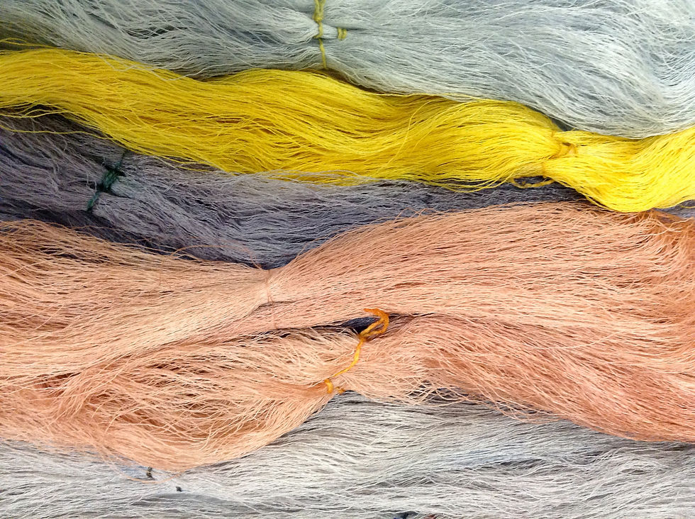 natural dyed yarn with plants