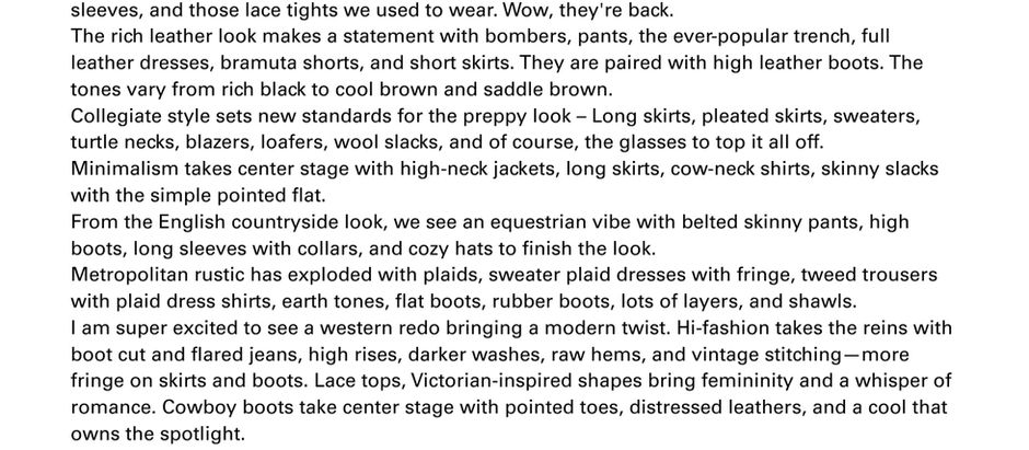 Fall Fashion à la mode 2025