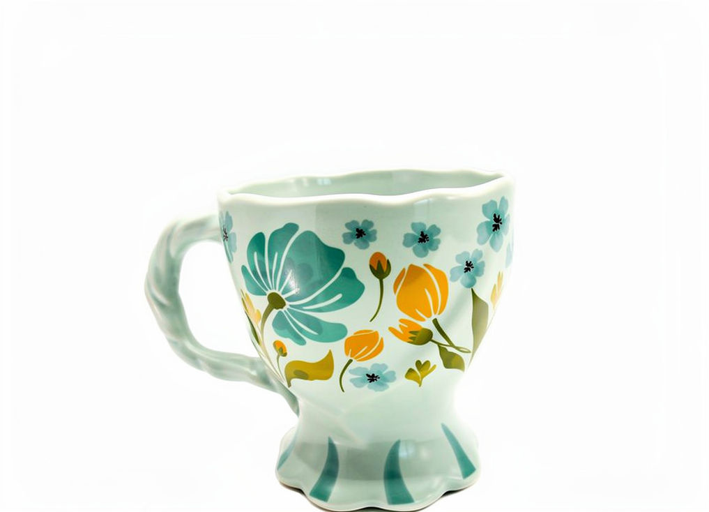 Pretty Floral Mug w/lid