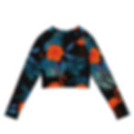Miniaturbild: Long-sleeve crop top with double-layered waistline band for a comfortable fit.