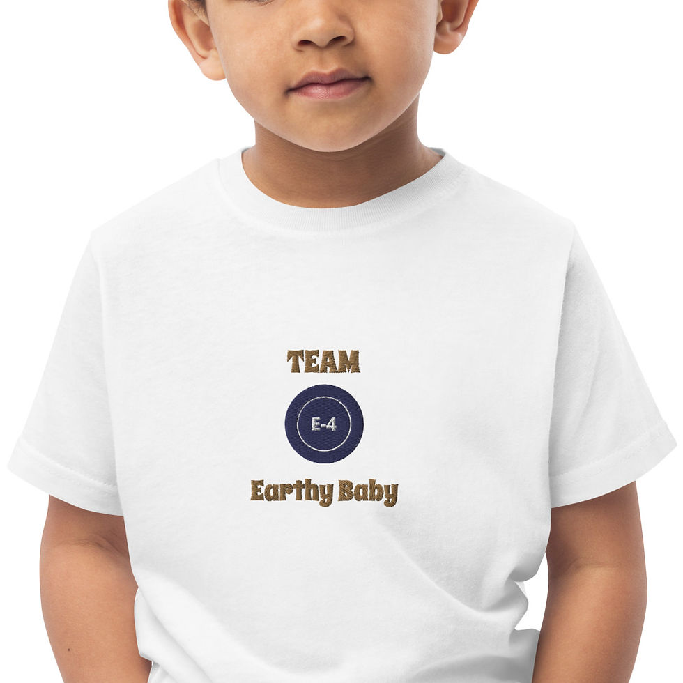 Thumbnail: E4 Earthy Baby (embroidered) 100% combed ring-spun cotton Toddler jersey t-shirt