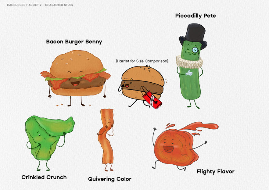 Children's Book: Hamburger Harriet Needs Help (Character Study)