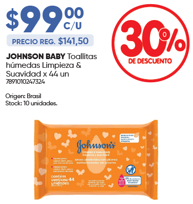 Johnson's baby toallitas húmedas