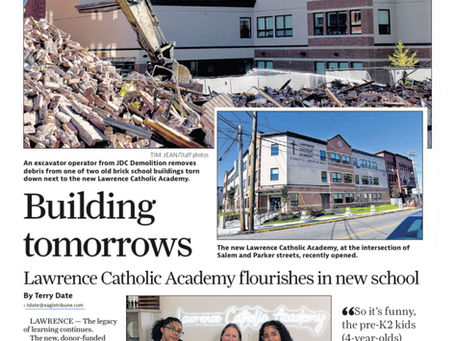 Eagle Tribune Article: Building Tomorrows
