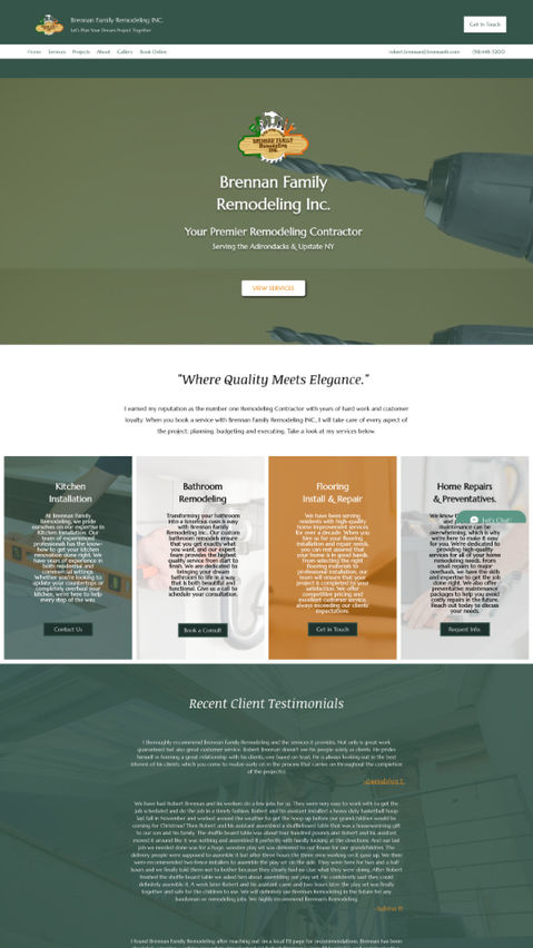 Remodeling company Website Design