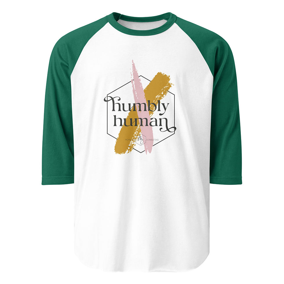 Thumbnail: Humbly Human-- 3/4 sleeve raglan shirt