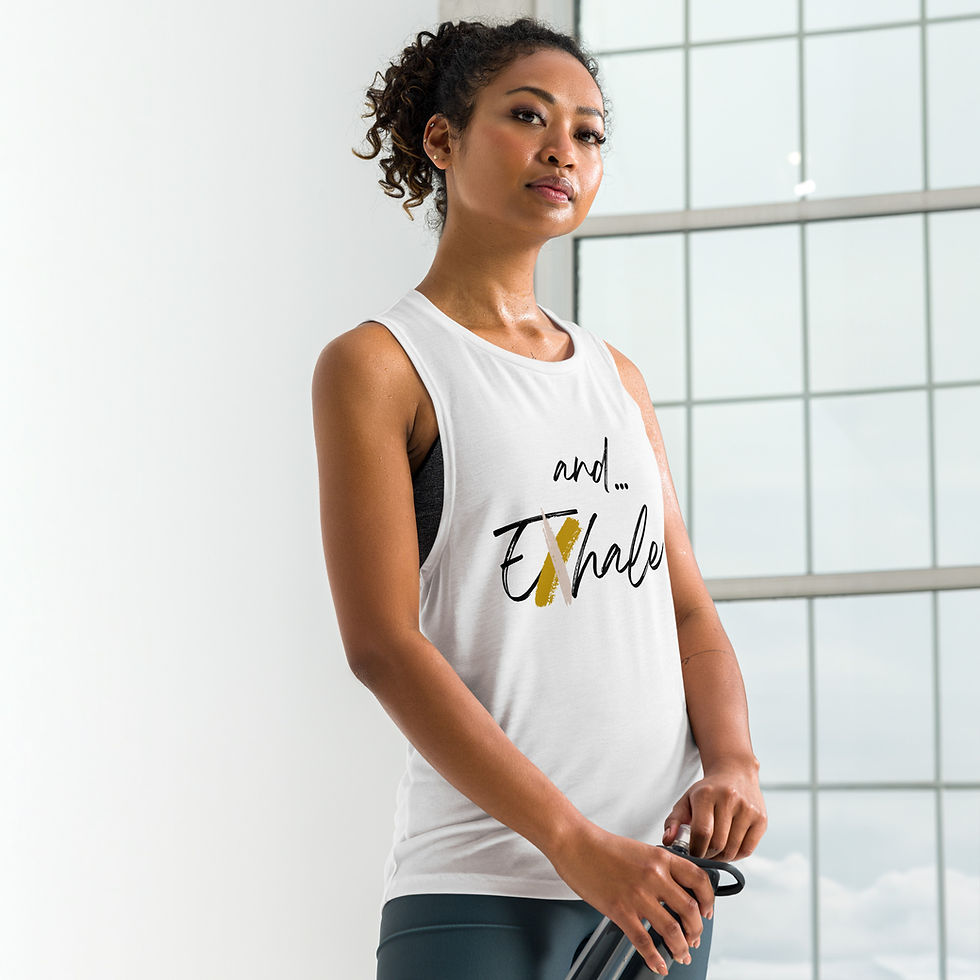 Thumbnail: Exhale-- Ladies’ Muscle Tank