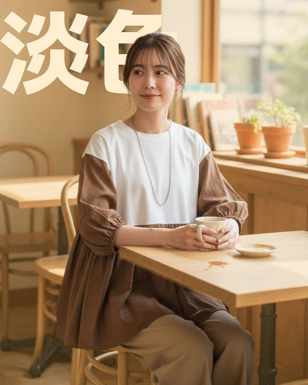 商品を着ている女性モデル