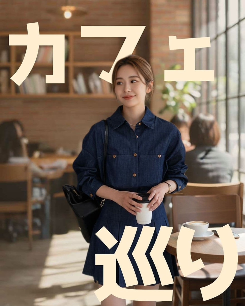 カフェ巡りシーン