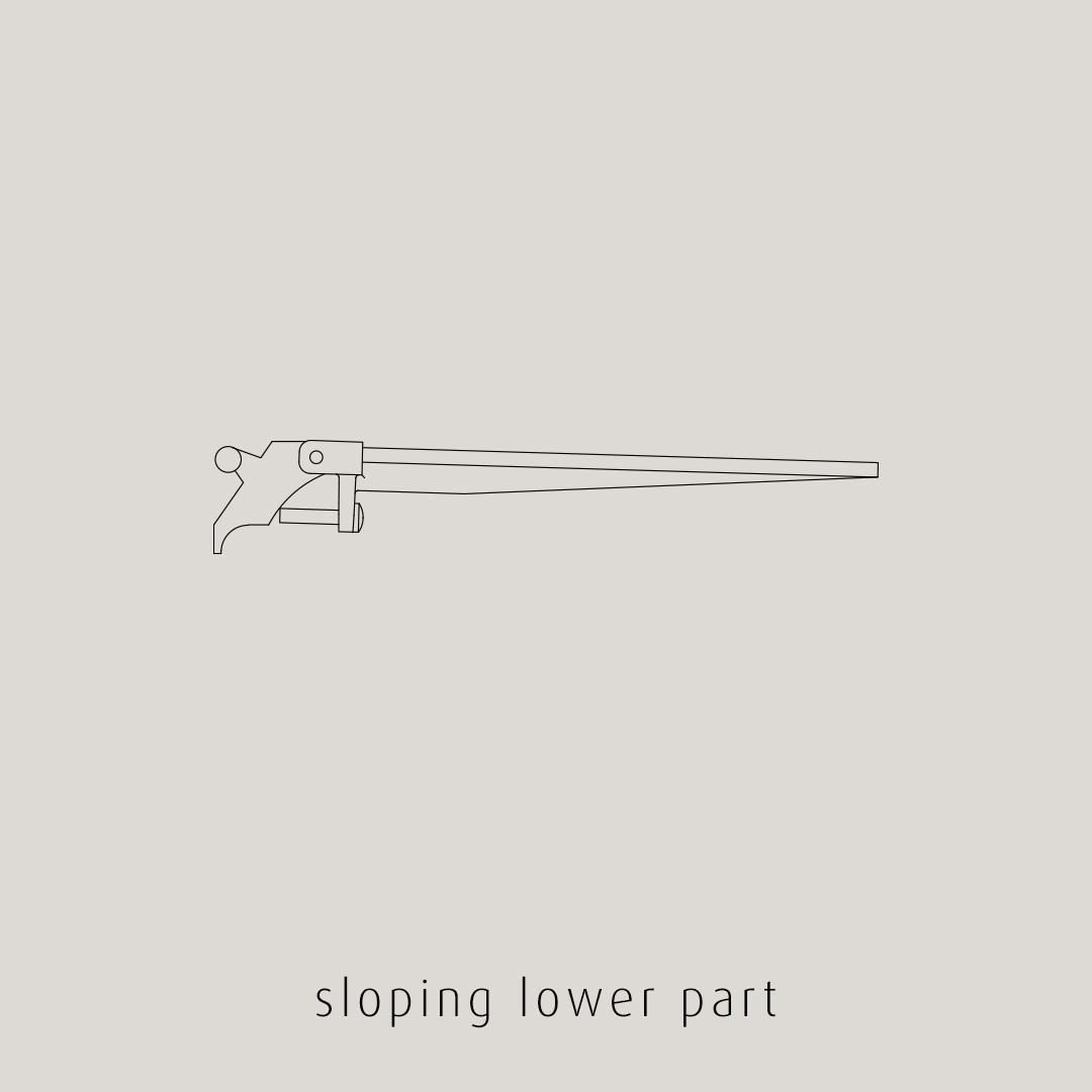 Sloping lower part