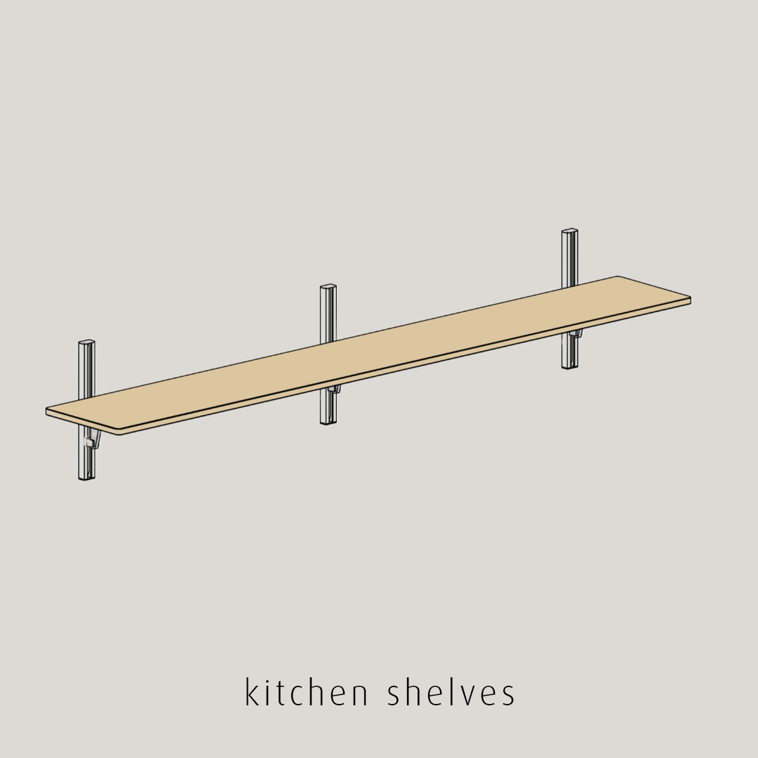 Kitchen shelves