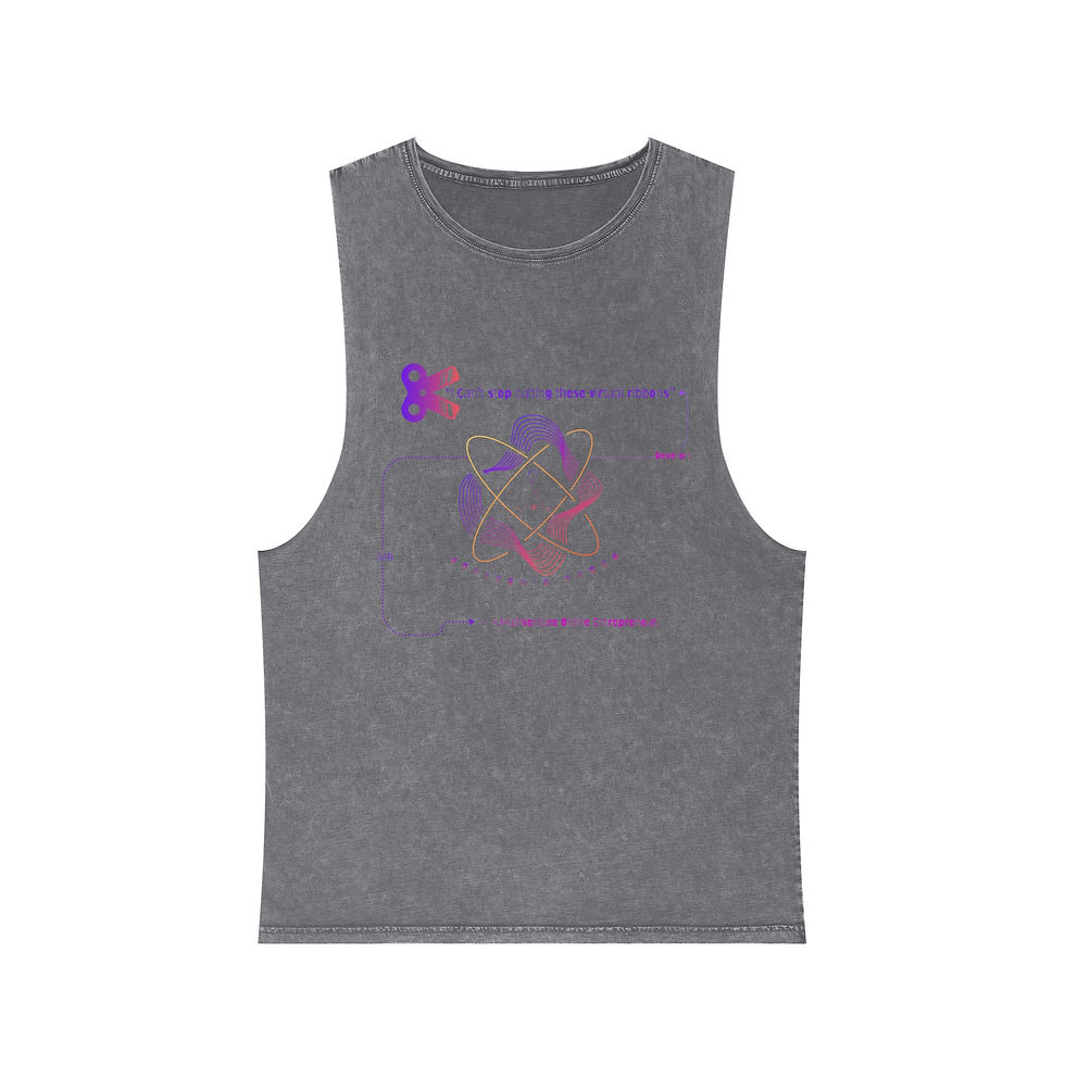 Thumbnail: Vibrant Unisex Stonewash Tank Top - Perfect for Summer Vibes and Casual Outings