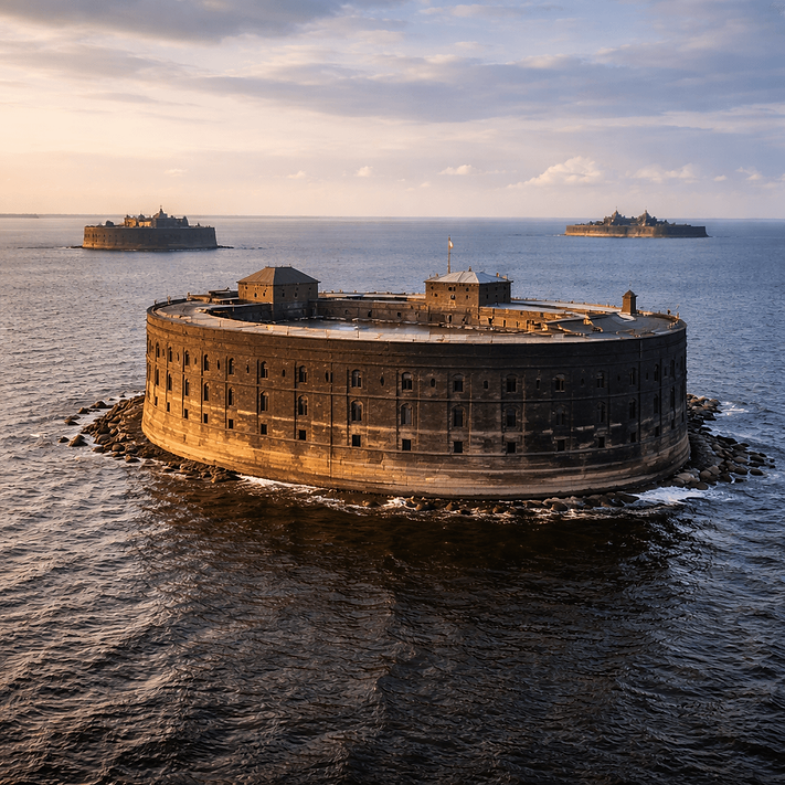 Кронштадтские форты, Кронштадт, морские укрепления, оборона Петербурга, фортификация XVIII–XIX веков, инженерия, Финский залив
