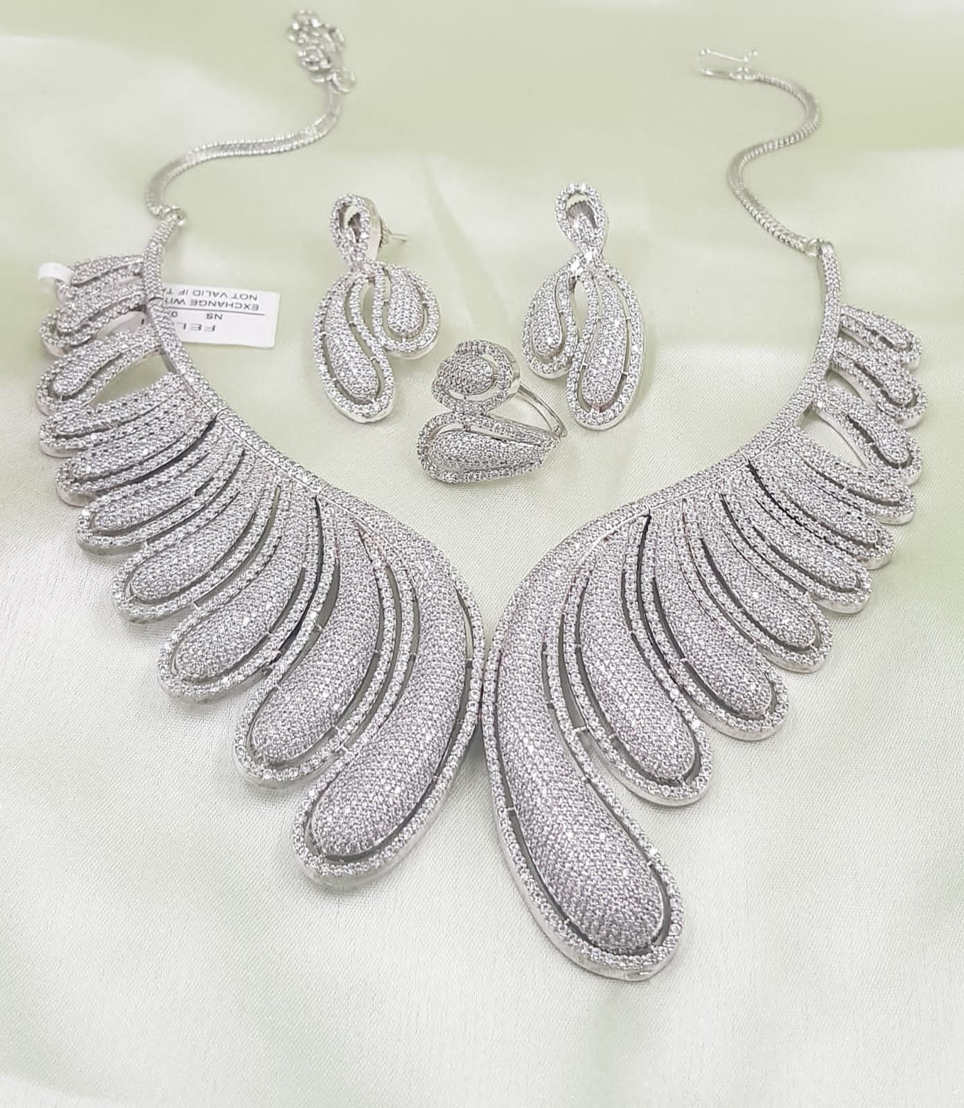 AD Necklace set with ring & Bracelet