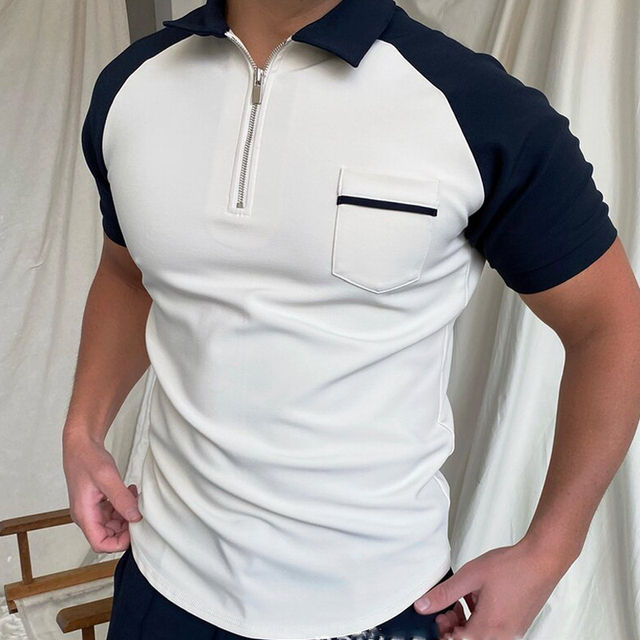 Thumbnail: Coldker Men's Polo Shirt Men Solid Polo Shirts Men Short-Sleeved ShirtSize M-3xl