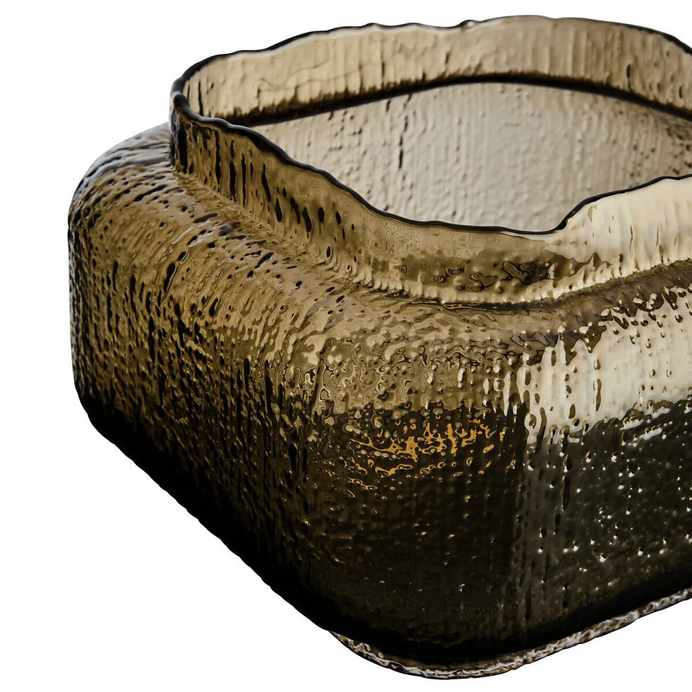 Thumbnail: Garla Small Textured Brown Glass Vase