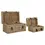Thumbnail: Cotswolds Greywash Rattan Storage Trunks -Set of 2