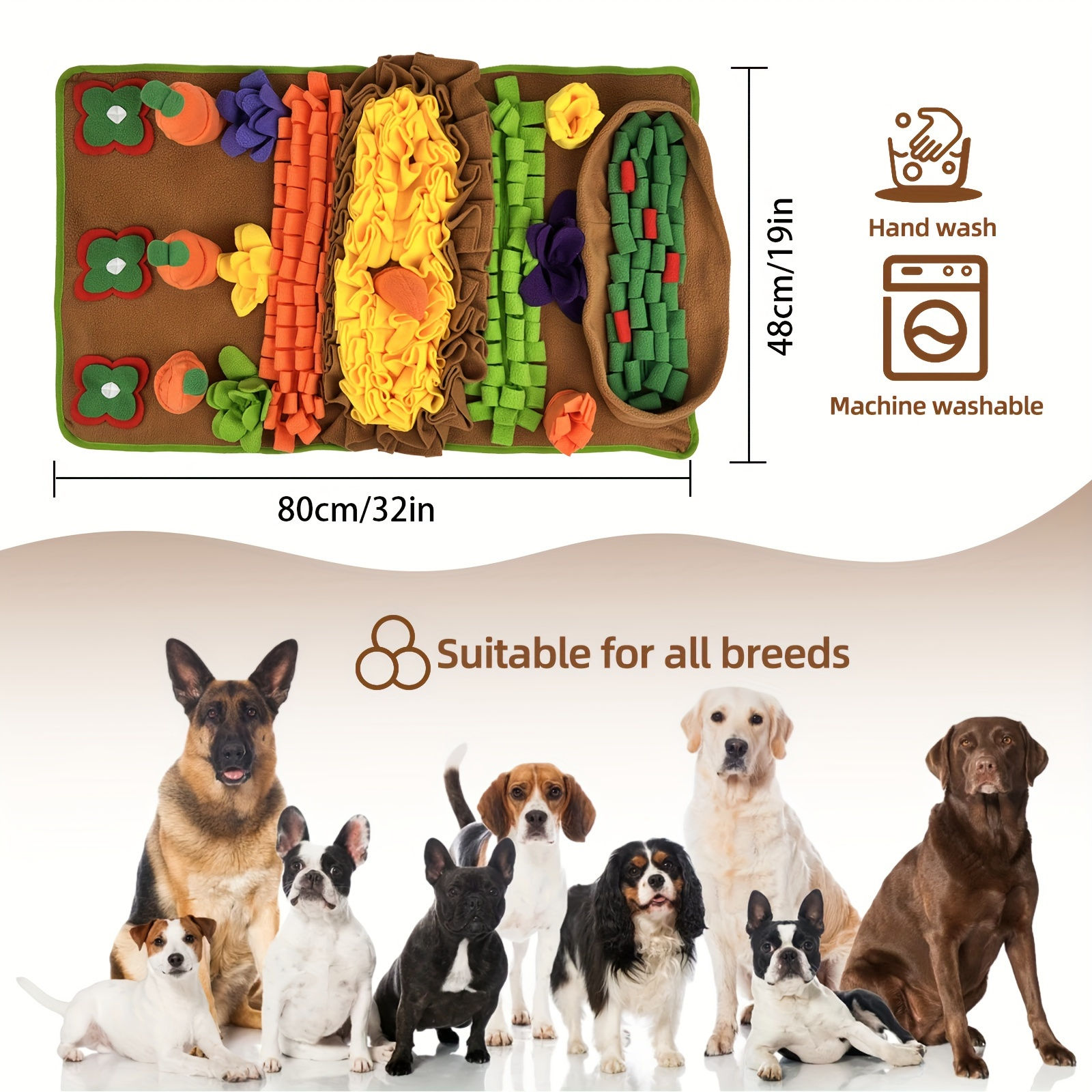 Pet Snuffle Mat for Dogs Sniff Mat Nosework Feeding Mat Slow Feeder Interactive