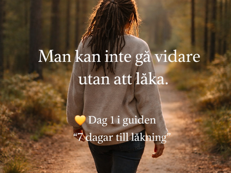 Man kan inte gÄ vidare utan att lÀka