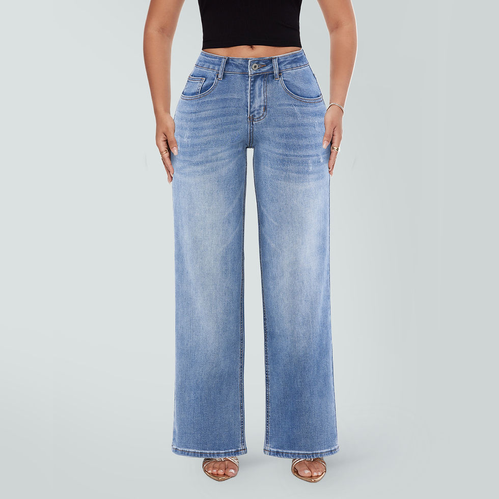 Thumbnail: High Waisted Wide Leg Jeans